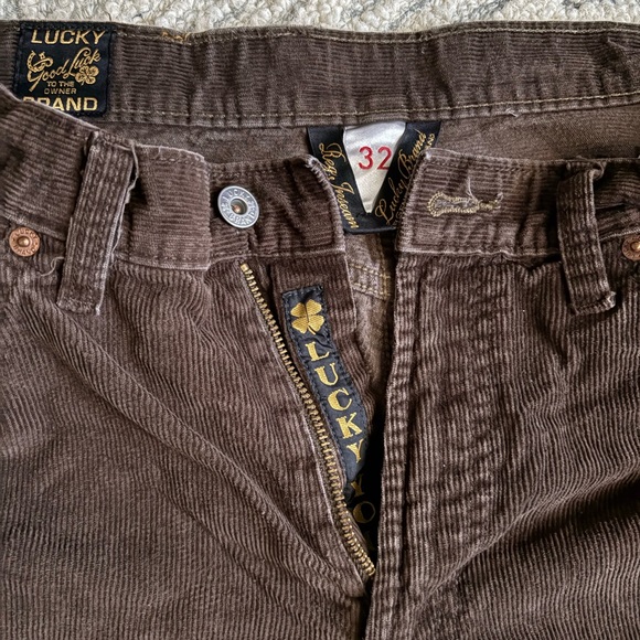 Lucky Brand Men's Dark Brown Corduroy Trousers - Picture 2 of 5